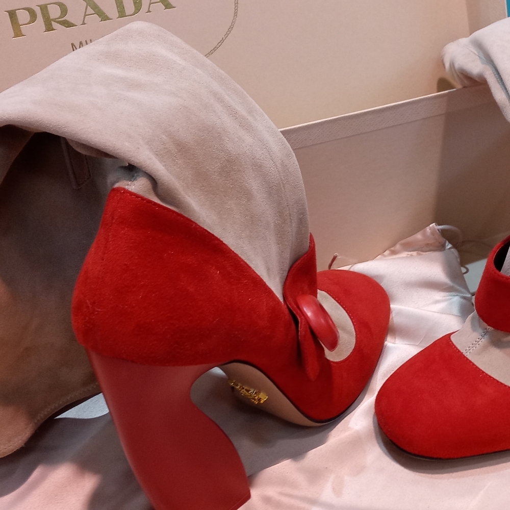 NWOT Authentic Prada Calf Boots Sz 8 - Picture 15 of 16